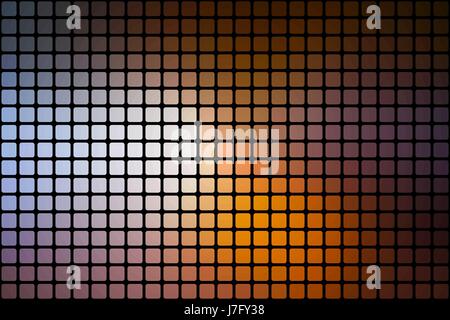 Brown orange blanc vector abstract background mosaïque avec des coins arrondis carreaux sur fond noir Illustration de Vecteur