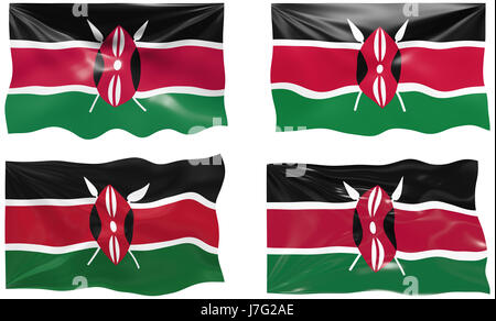 Kenya drapeau emblème illustration matériel anesthésique de drogues drogues toxicomanogènes Banque D'Images