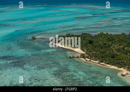 Vue aérienne de l'île Sainte Marie, Madagascar Banque D'Images