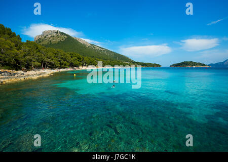 Playa de Formentor, Cap Formentor, Port de Pollença, Serra de Tramuntana, à Majorque, Îles Baléares, Espagne Banque D'Images