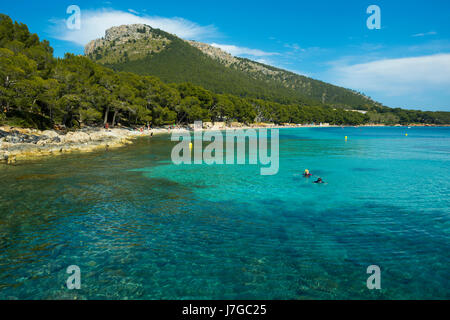 Playa de Formentor, Cap Formentor, Port de Pollença, Serra de Tramuntana, à Majorque, Îles Baléares, Espagne Banque D'Images