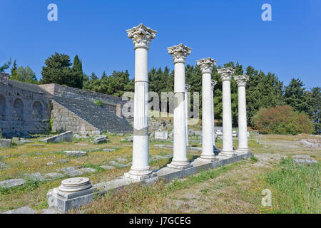 Temple d'apollon, le asklepienon, Kos, îles du Dodécanèse, Grèce, Europe Banque D'Images