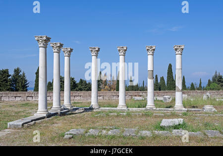 Temple d'apollon, le asklepienon, asclepion, Kos, îles du Dodécanèse, Grèce, Europe Banque D'Images
