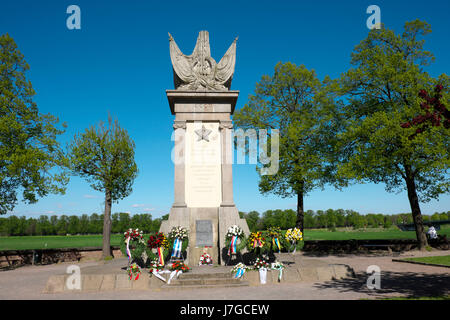 Monument à la réunion des forces alliées, rappelant la réunion des soldats soviétiques et américains 1945, à l'Elbe, Torgau en Saxe Banque D'Images