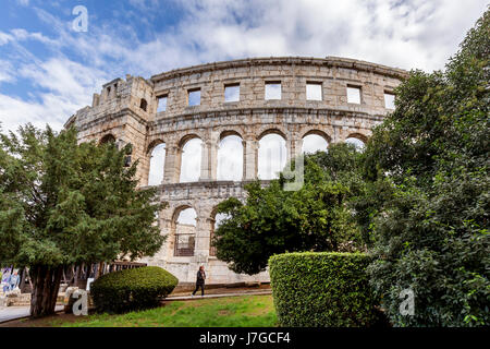 Amphithéâtre romain, Pula, Istrie, Croatie Banque D'Images