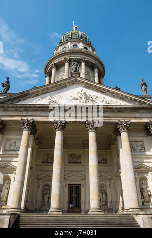 Berlin, Allemagne - le 23 mai 2017 : La façade historique de la Dome au Gendarmenmarkt à Berlin, Allemagne. Banque D'Images