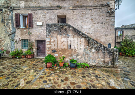 Maison rustique à Monteriggioni, Italie Banque D'Images