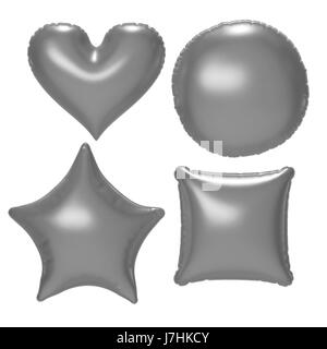 Ballon d'argent serti de clipping path Banque D'Images