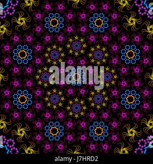 Transparente Floral pattern. Texture traditionnelle fractale avec ornement géométrique des formes. Vector illustration très tendance. Illustration de Vecteur