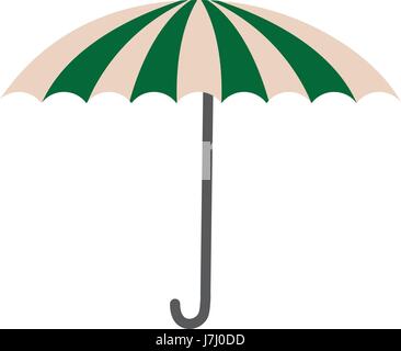 Parapluie vert et blanc de clown de cirque équipement Illustration de Vecteur