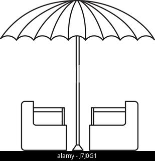 Parapluie vert et blanc de clown de cirque équipement Illustration de Vecteur