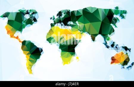 Carte du monde Triangle vector illustration. Carte du monde de styliser, technologie concept Illustration de Vecteur