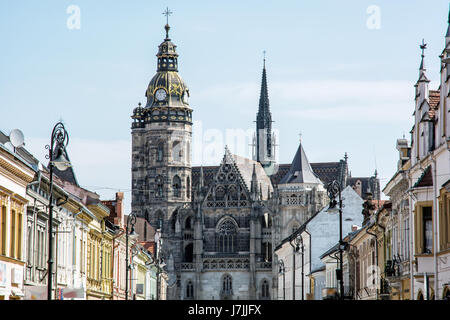 La cathédrale Sainte-élisabeth spectaculaire à Kosice, Slovaquie. Scène de l'architecture. Destination de voyage. Banque D'Images