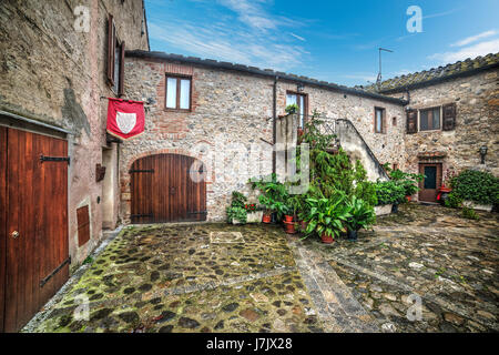 Coin rustique à Monteriggioni, Italie Banque D'Images