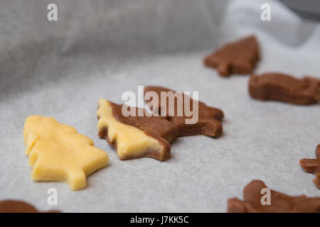 Diverses Saveurs de biscuits de découpe Banque D'Images