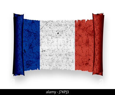 Drapeau france drapeau france national national pictogramme Pictogramme coup Banque D'Images