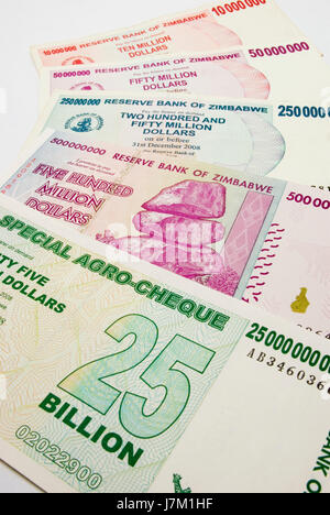 Billets de banque Zimbabwe Banque D'Images