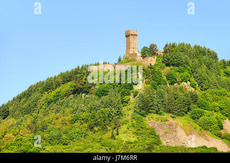 Forteresse toscane italie chateau tour du château forteresse ruine toscane mur pinnacle Banque D'Images