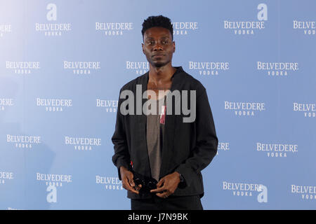 MADRID, ESPAGNE- 25 mai : Olugbenga Adelekan à la vodka Belvedere au Théâtre Pavon parti le 25 mai 2017 à Madrid, Espagne. Credit : Jimmy Olsen/Media ESPAGNE*** ***aucune perforation Banque D'Images