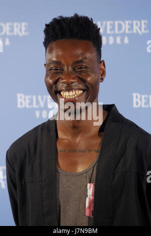 MADRID, ESPAGNE- 25 mai : Olugbenga Adelekan à la vodka Belvedere au Théâtre Pavon parti le 25 mai 2017 à Madrid, Espagne. Credit : Jimmy Olsen/Media ESPAGNE*** ***aucune perforation Banque D'Images