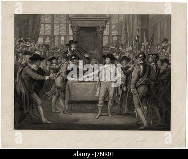 Cromwell dissolvant le Long Parlement par Burnett Lecture Banque D'Images