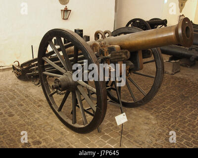 1849 Sachsen 12 pounder canon en bronze à l'Arsenal Royal Danois de Copenhague (musée), pic1 Banque D'Images