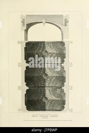 Antiquités architecturales de Britton, 1807 King's College Chapel 05, plan de l'Groining architecturalant01brit 0073 Banque D'Images
