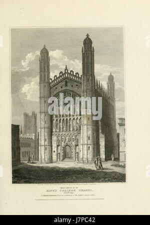 Antiquités architecturales de Britton, 1807 King's College Chapel, 02 West/architecturalant01brit 0061 Banque D'Images