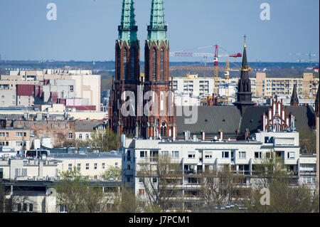 La Cathédrale Saint-florian ou la Cathédrale de l'Archange Saint-Michel et saint Florian l'immobilier résidentiel et Martyr à Varsovie, Pologne © Wojciech Banque D'Images