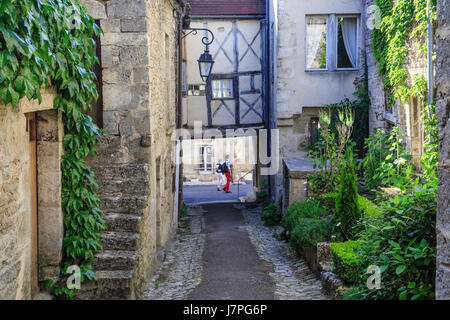 France, Bourgogne, Côte d'Or, Flavigny-sur-Ozerain, les plus Beaux villages de France (les plus beaux villages de France), dans le village Banque D'Images