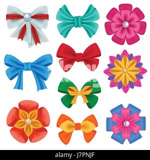 Arcs de couleur réaliste collection Illustration de Vecteur