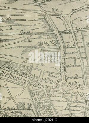 Cela fait probablement référence à une image ou une représentation de l'auberge d'Agas Gray, un lieu associé à l'histoire juridique en Angleterre. Gray's Inn est l'une des quatre auberges de la Cour, connue pour son éducation et sa formation juridiques. Banque D'Images
