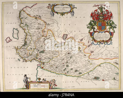 Blaeu Atlas of Scotland 1654 CVNINGHAMIA Cunningham Banque D'Images