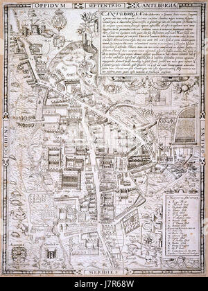 Cambridge 1574 map Banque D'Images