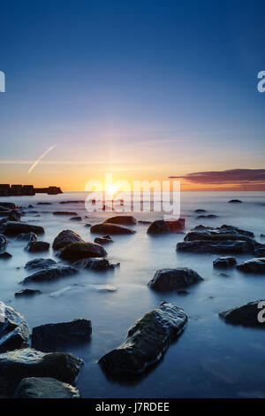 Sunrise Beach Arbroath Banque D'Images