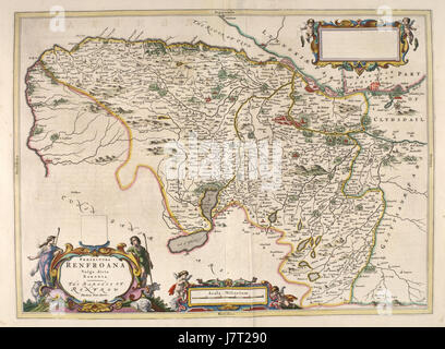 Blaeu Atlas of Scotland 1654 RENFROANA Renfrew Banque D'Images