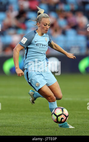 Toni Duggan pour femmes de Manchester City lors du match de la série de printemps de la Super League pour femmes de la FA au stade de l'Academy, à Manchester. APPUYEZ SUR ASSOCIATION photo. Date de la photo: Jeudi 25 mai 2017. Voir PA Story FOOTBALL Man City Women. Le crédit photo devrait se lire: Martin Rickett/PA Wire. RESTRICTIONS : aucune utilisation avec des fichiers audio, vidéo, données, listes de présentoirs, logos de clubs/ligue ou services « en direct » non autorisés. Utilisation en ligne limitée à 75 images, pas d'émulation vidéo. Aucune utilisation dans les Paris, les jeux ou les publications de club/ligue/joueur unique. Banque D'Images