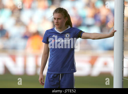 Chelsea Ladies' Hannah Blundell au cours de la FA Women's Super League match série printemps à l'Académie, du Stade de Manchester. ASSOCIATION DE PRESSE Photo. Photo date : Jeudi 25 mai 2017. Voir l'ACTIVITÉ DE SOCCER histoire Homme Femmes en ville. Crédit photo doit se lire : Martin Rickett/PA Wire. RESTRICTIONS : EDITORIAL N'utilisez que pas d'utilisation non autorisée avec l'audio, vidéo, données, listes de luminaire, club ou la Ligue de logos ou services 'live'. En ligne De-match utilisation limitée à 75 images, aucune émulation. Aucune utilisation de pari, de jeux ou d'un club ou la ligue/dvd publications. Banque D'Images