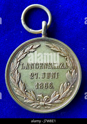 Bataille de Langensalza (1866) Médaille de Hanovre, arrière Banque D'Images