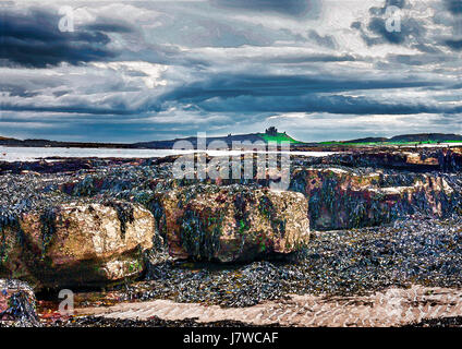 Art-Image picturale, Northumberland, Angleterre du Nord-Est Banque D'Images