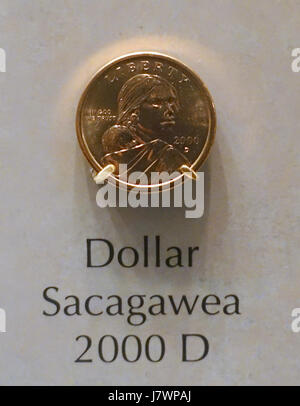 1 Dollar, United States, Sacagawea, 2000 D National Museum of American History de la DSC00279 Banque D'Images