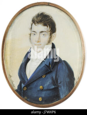 Adalbert Suchy Portrait d'une jeune aristocrate 1820s Banque D'Images