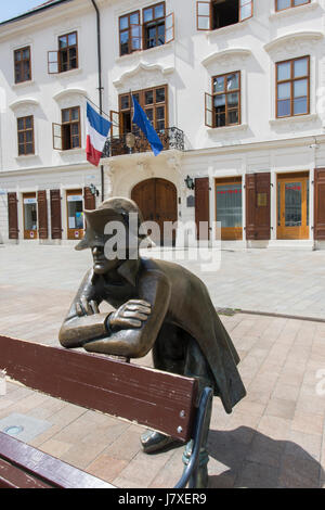 L'Armée de Napoléon en soldat Hlavné Square à Bratislava Banque D'Images