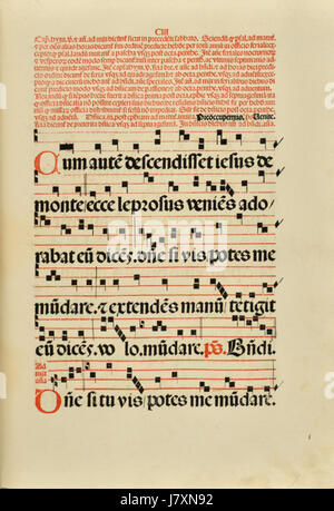 L'Antiphonarium secundum morem Sancte Romane Ecclesie est un livre liturgique utilisé dans l'Église catholique romaine, contenant des antiphons et des hymnes pour les services religieux selon les traditions romaines. Banque D'Images