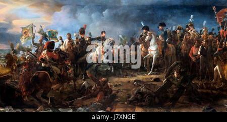 Napoléon Bonaparte à la bataille d'Austerlitz le 2 décembre 1805 par François Gérard, huile sur toile, 1810. La bataille fut la plus importante des guerres napoléoniennes, avec une victoire décisive pour la France. Banque D'Images