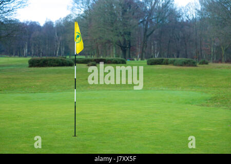 Pavillon sur un terrain de golf Banque D'Images