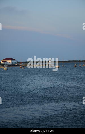 Port et phare de Nantucket, MA Banque D'Images