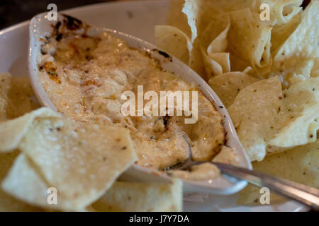 Au crabe et frites Banque D'Images