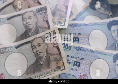 L'argent fond notes yen concept de monnaie japonaise yen bank Banque D'Images