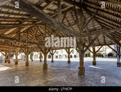 France, Dordogne, Monpazier, les plus Beaux villages de France (les plus beaux villages de France), place des Cornieres, la salle Banque D'Images